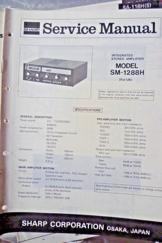 Sharp 1288h stereo - sharp, sm-1288h