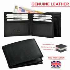 Mens Leather Wallet RFID safe