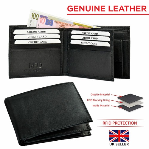 Mens leather wallet rfid safe - mens,