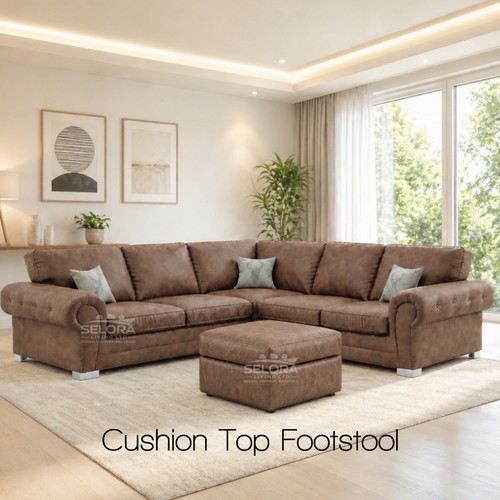 Verona tan brown corner sofa - tan,