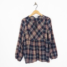 Apricot Tartan Check Blouse