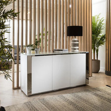 Quatropi Sophie sideboard cabinet, 3 door, white gloss