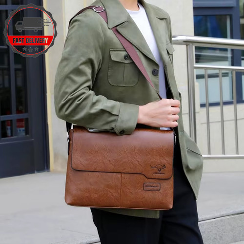 Men leather shoulder bags - shoulder,