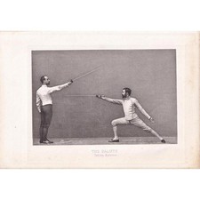 1890 SWORD FENCING Print - The
