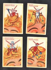 The Head Lice Family 4 Unusual French Trade Cards 1950s Insect Flea Nits Hair
