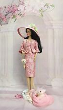 Barbie Silkstone Integrity Tressy Sindy doll hand embroydered pink outfit .UK 