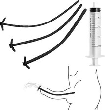 Male Hollow Silicone Sounding Penis Stretcher Urethral Rod Dilator-Plug Sex Toy