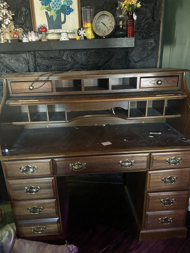 Antique solid oak roll - solid,