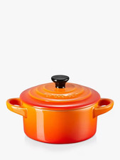 Le Creuset Stoneware Petite Round Casserole - 10cm - Flame Orange - NEW IN BOX!