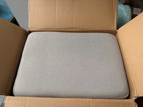 Upholstered footstool beige - footstool,