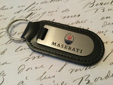 MASERATI Key Ring Etched and infilled On Leather 