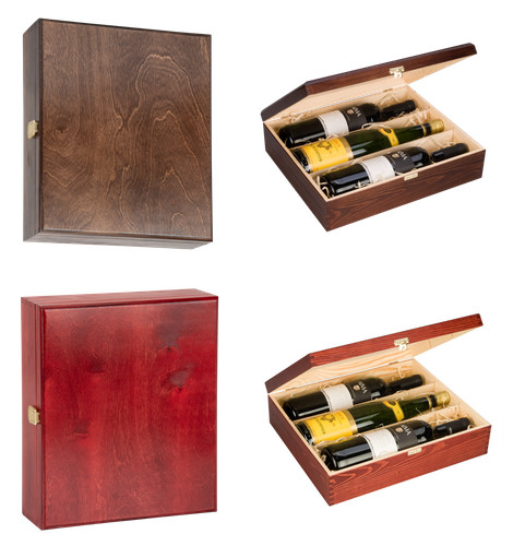 Triple bottle wooden luxury - triple,