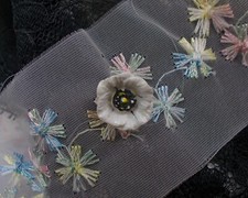 Tiny White PEACE POPPY TIE