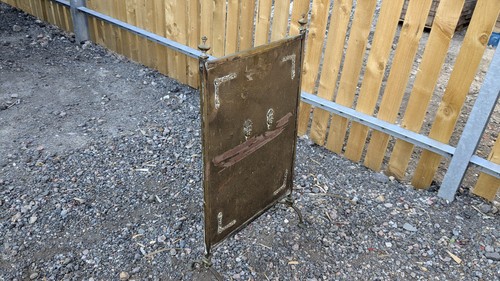 Decorative brass fire screen