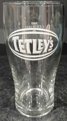 Tetley bitter pint glass - bitter,