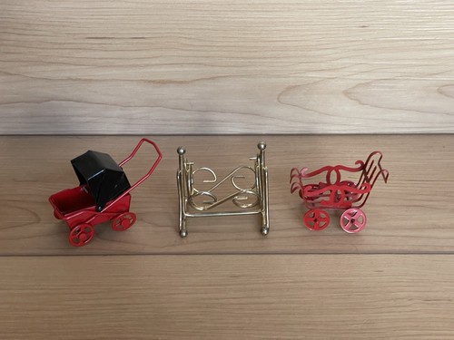 Vintage red metal - metal, crib,