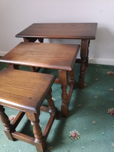 Vintage solid oak nest - solid, of