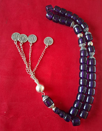 Purple islamic prayer beads - purple,