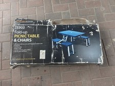 Folding Picnic Table and Bench Set with 4 Seats for Camping, Caravan, Motorhome