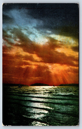 Postcard beautiful sunset - wa,
