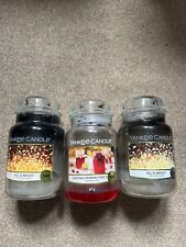 Three Yankee Candle Jars - with Lids - EMPTY - Official -623g LARGE Jars