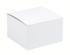 Gift Box 12.5x12.5x7.5cm Square Flat Pack Gloss Exterior Finish Kraft Interior