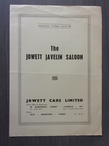 Jowett javelin 2 litre - jowett,