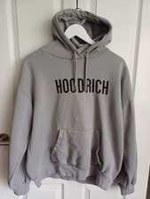 Hoodrich Core Large Logo Men's Hoodie Size Medium Grey Good Condition
