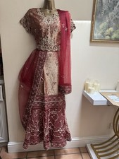 RED GOLD  INDIAN LEHENGA CHOLI