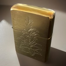 Zippo brass floral lighter - zippo,