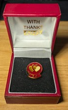 NHS Blood Donor 50 Donations Silver and Enamel pin in box