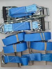 4x Blue 5t Small Pads Car Trailer Transporter Tie Down Ergo Ratchet Straps