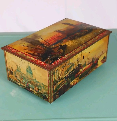 Vintage lithograph food tin - lithograph,