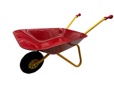 Rolly Toys Metal Kids Wheelbarrow Red & Yellow Garden Play Toy | MTop G425
