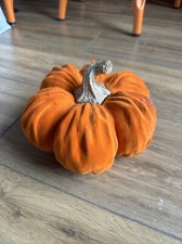 TK Maxx Homesense Halloween Orange Velvet Flock Pumpkin Decoration tkmaxx Ghost 