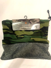 New Adults Camouflage Green Camo Fleece Lined Drawstring Neck Warmer Snood
