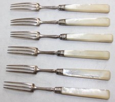 Georgian Silver Fruit Forks