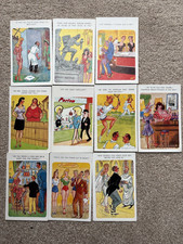 10x Vintage Jester Edition Saucy Seaside Postcards Unposted