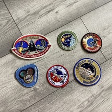 Job lot NASA mission embroidered badges x 6 Skylab 1  Apollo challenger etc 