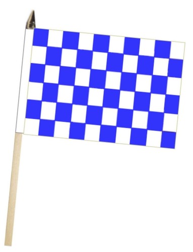 Blue and white check - blue,