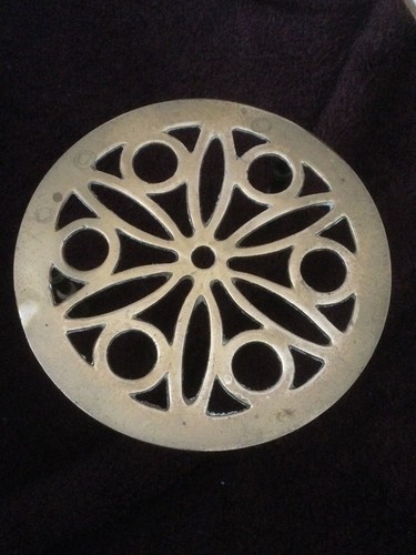 Vintage etched brass tea pot - brass,