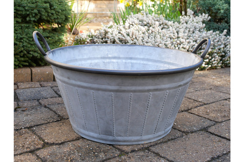 Large planter metal - large, pan