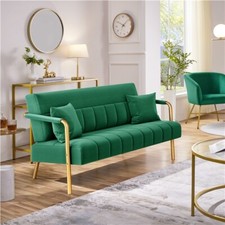 Velvet Fabric Loveseat Stylish