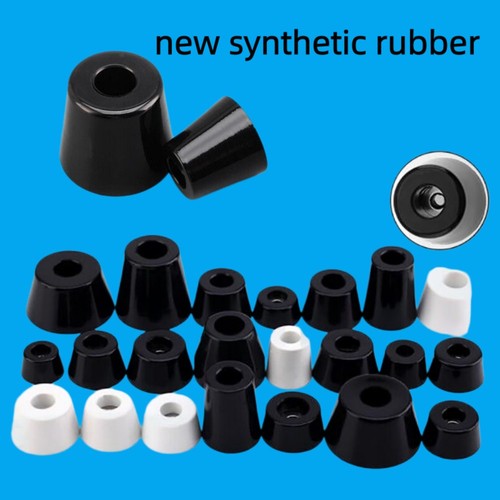 Tapered rubber feet stainless - tapered,