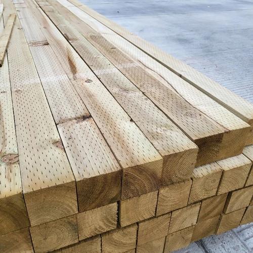 Incised timber fence post x - fence,