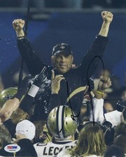 SEAN PAYTON SIGNED AUTOGRAPH 8x10 PHOTO -NEW ORLEANS SAINTS SUPER BOWL CHAMP PSA