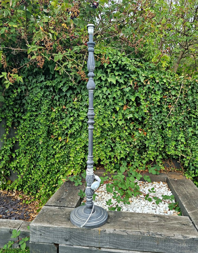 Shabby chic bluey grey lamp - bluey,