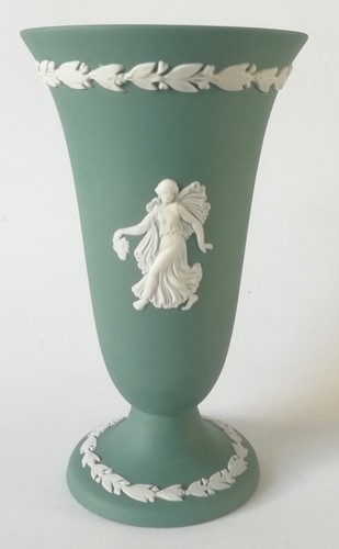 Wedgwood jasper vase - vase, teal
