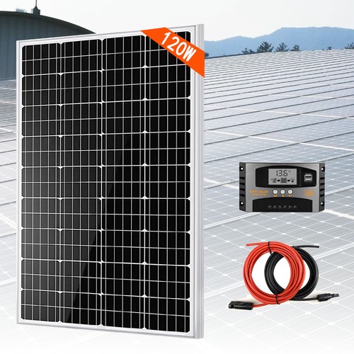 120w solar panel kit - panel, battery