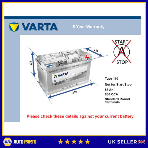 Car battery f18 varta 110 - f18, 800a